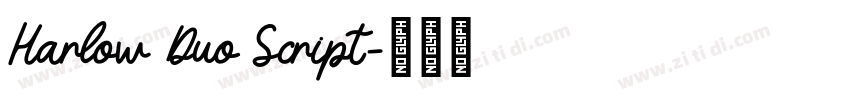 Harlow Duo Script字体转换 Harlow Duo Script字体转换